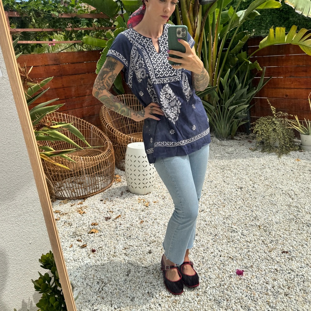 Beautiful embroidered cotton top